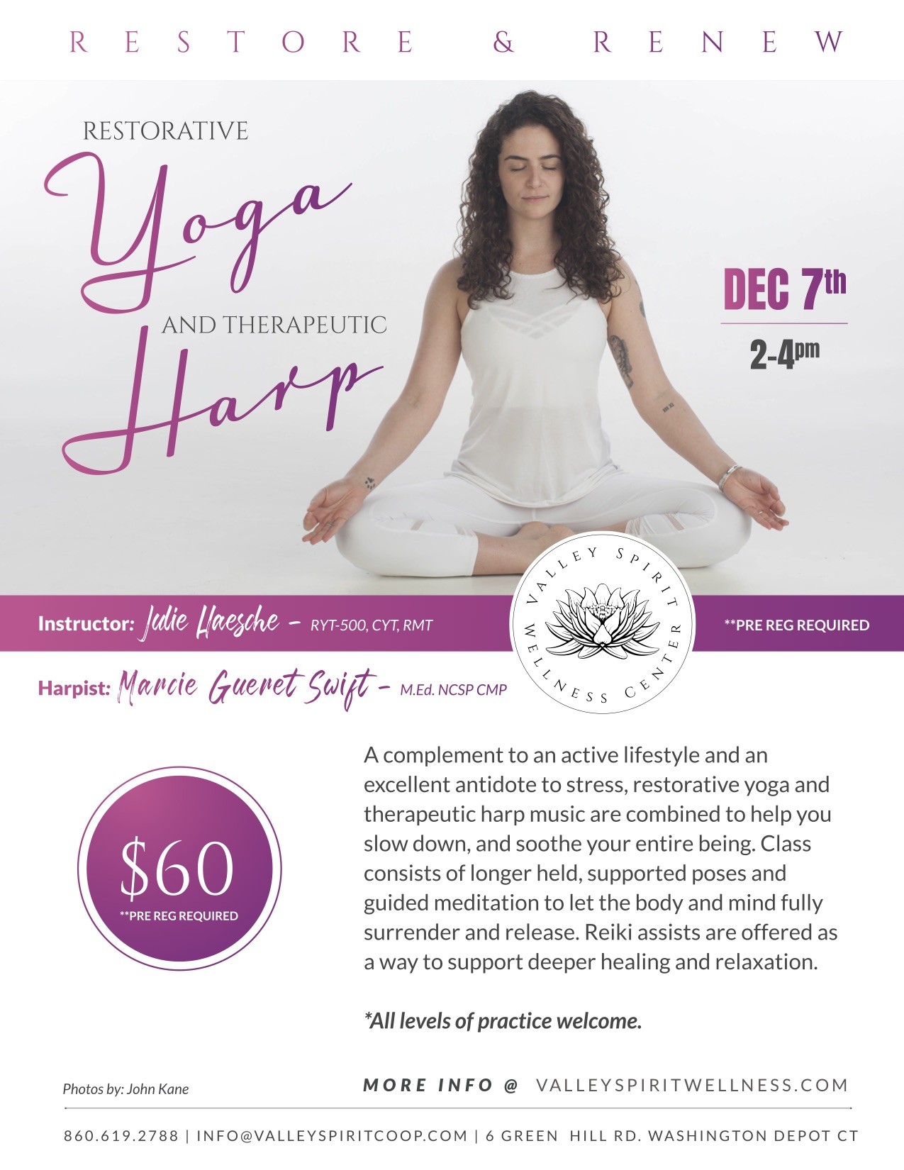 Restorative Yoga And Therapeutic Harp - Explore Washington Ct