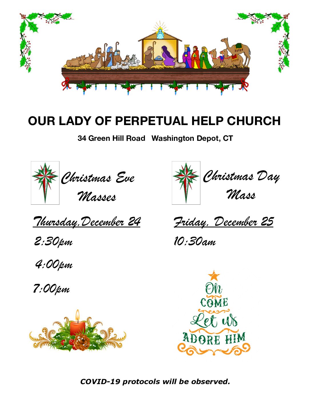 Christmas Mass Schedule Explore Washington CT