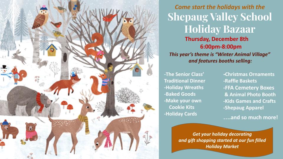 Shepaug Valley Holiday Bazaar Ad