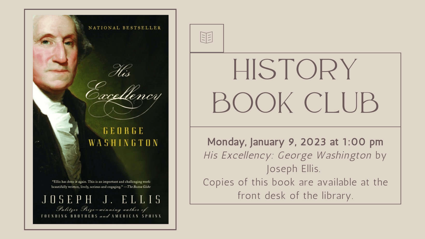 History Book Club "His Excellency Washington" Explore