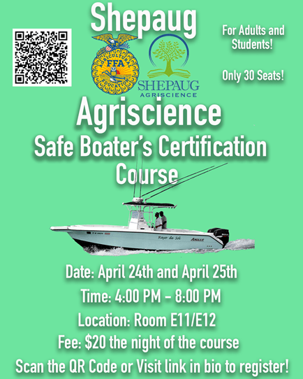 Shepaug Agriscience Safe Boater's Certification Course